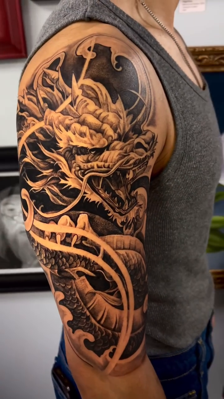 Tattoo by @the_buza — japanese_irezumi, black_and_grey