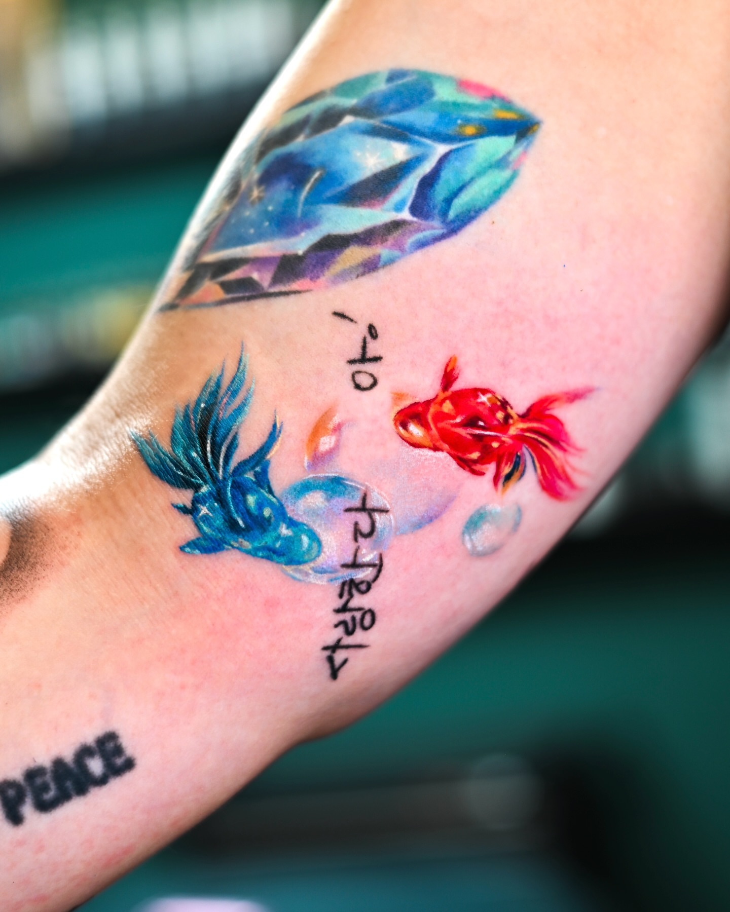 Tattoo by @sentimental_laundry — watercolor, geometric