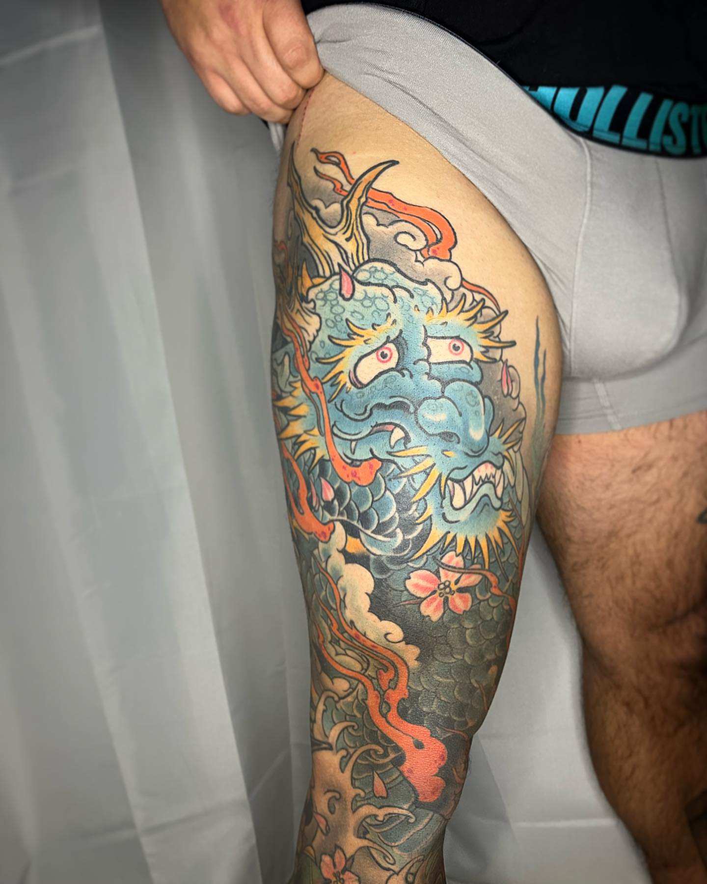 Dragon japanese irezumi tattoo on the thigh by biggstattoos
