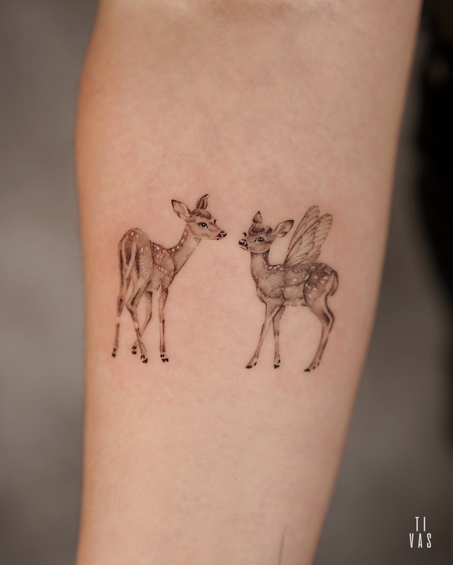 Tattoo by @tivas — dotwork, realism