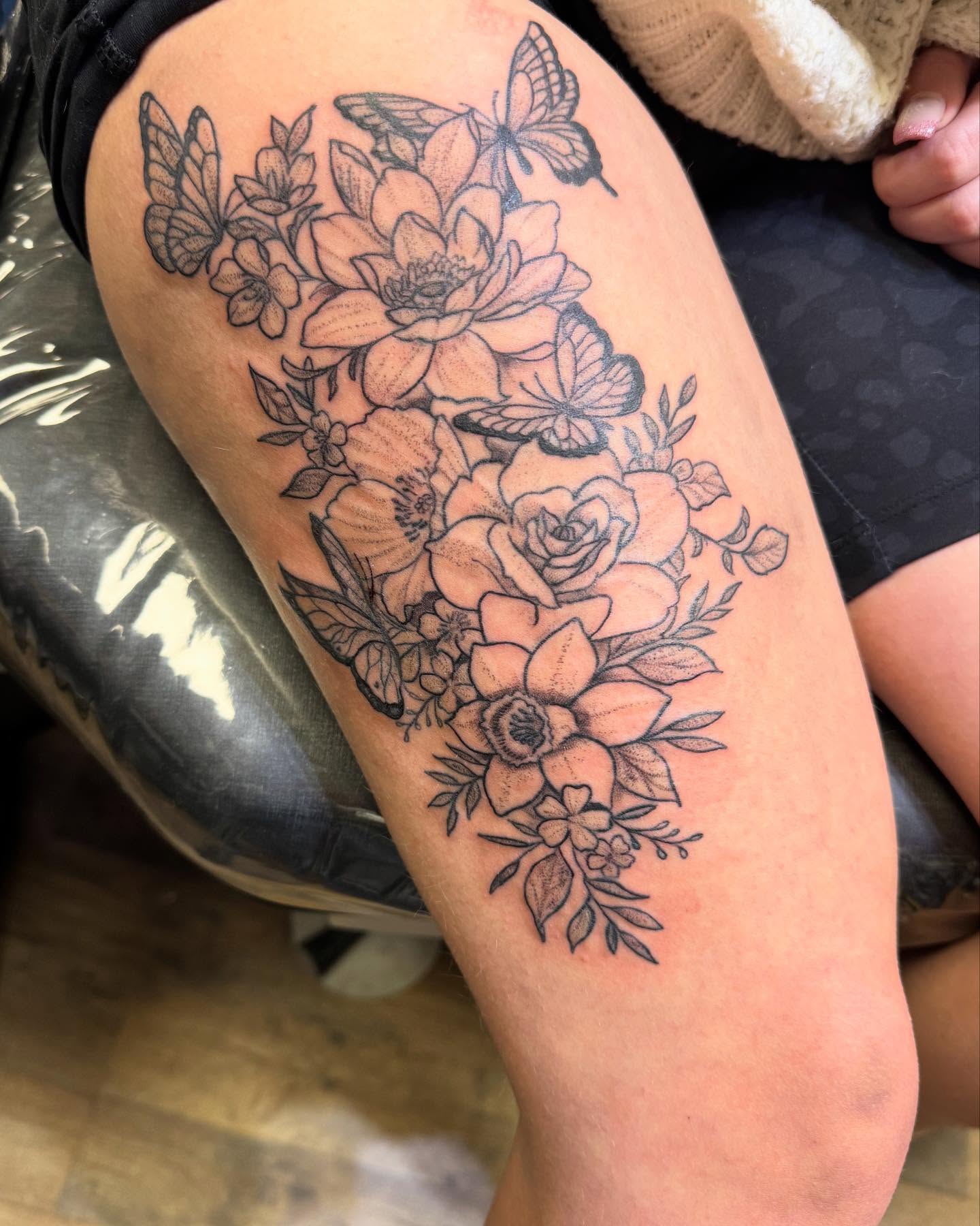 Tattoo by @inkslingerjessejames — black_and_grey, realism
