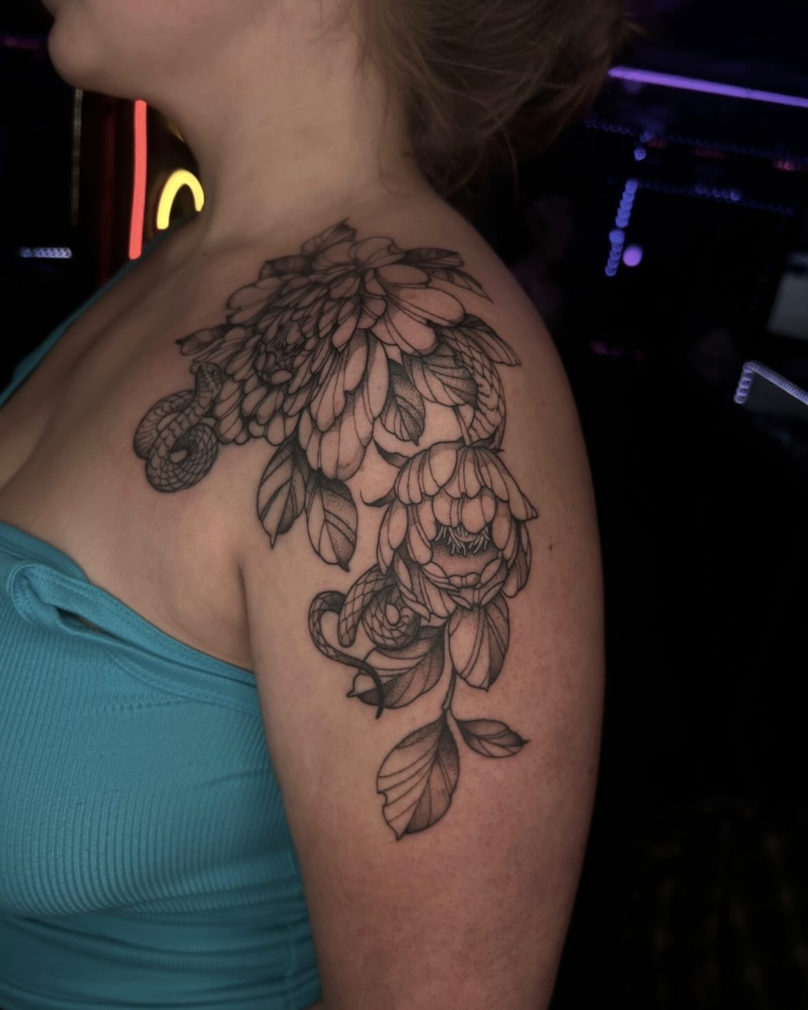 Tattoo by @petaltattoo โ black_and_grey