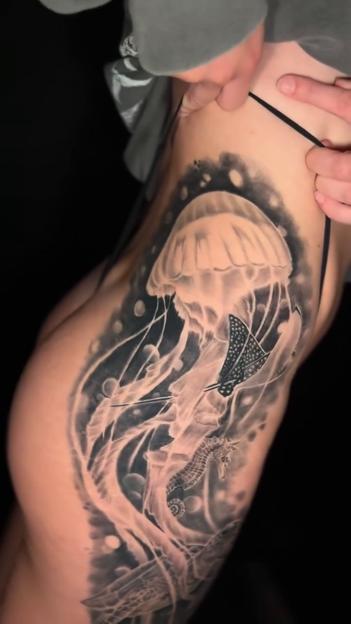 Tattoo by @tattoo_katie — realism, black_and_grey