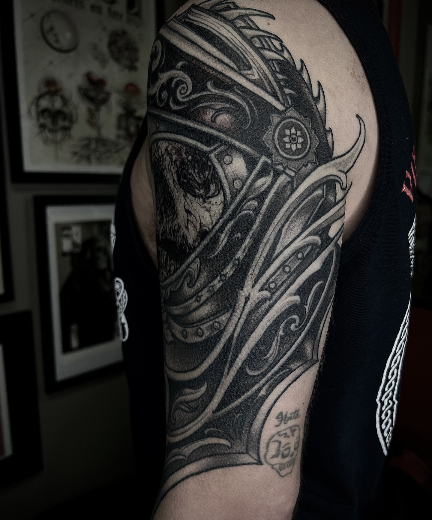 Tattoo by @lorenzotattoos — black_and_grey, realism