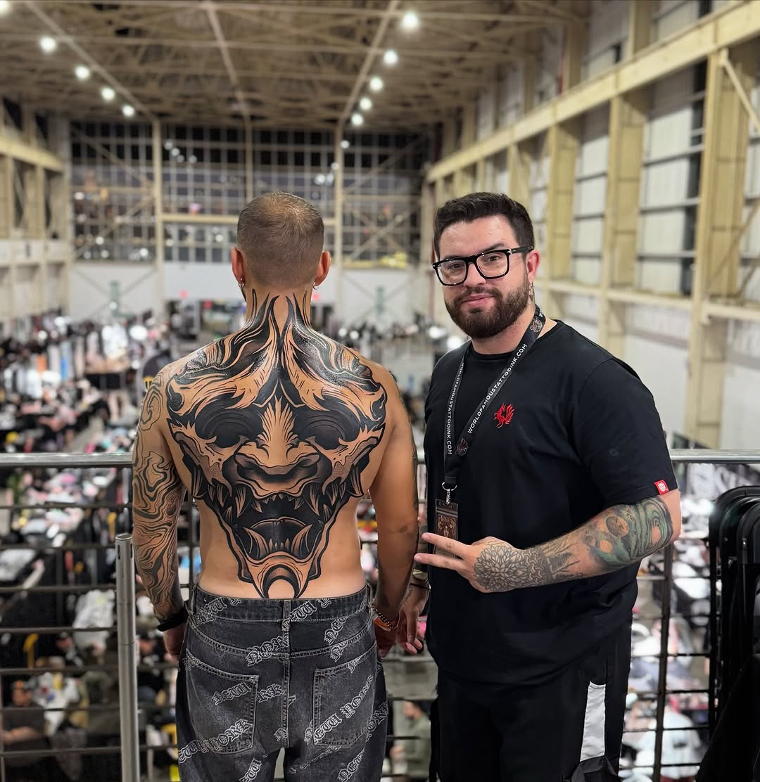 Tattoo by @rendertattoo β black_and_grey, japanese_irezumi
