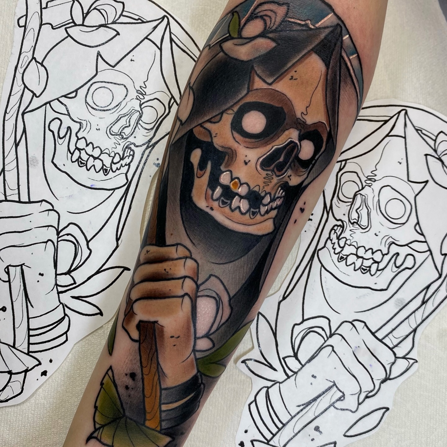 Tattoo by @leefscented β american_traditional, dark_realism