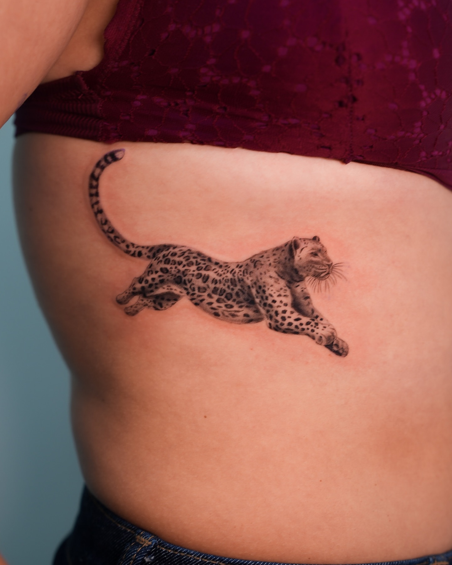 Leopard realism tattoo by NYC