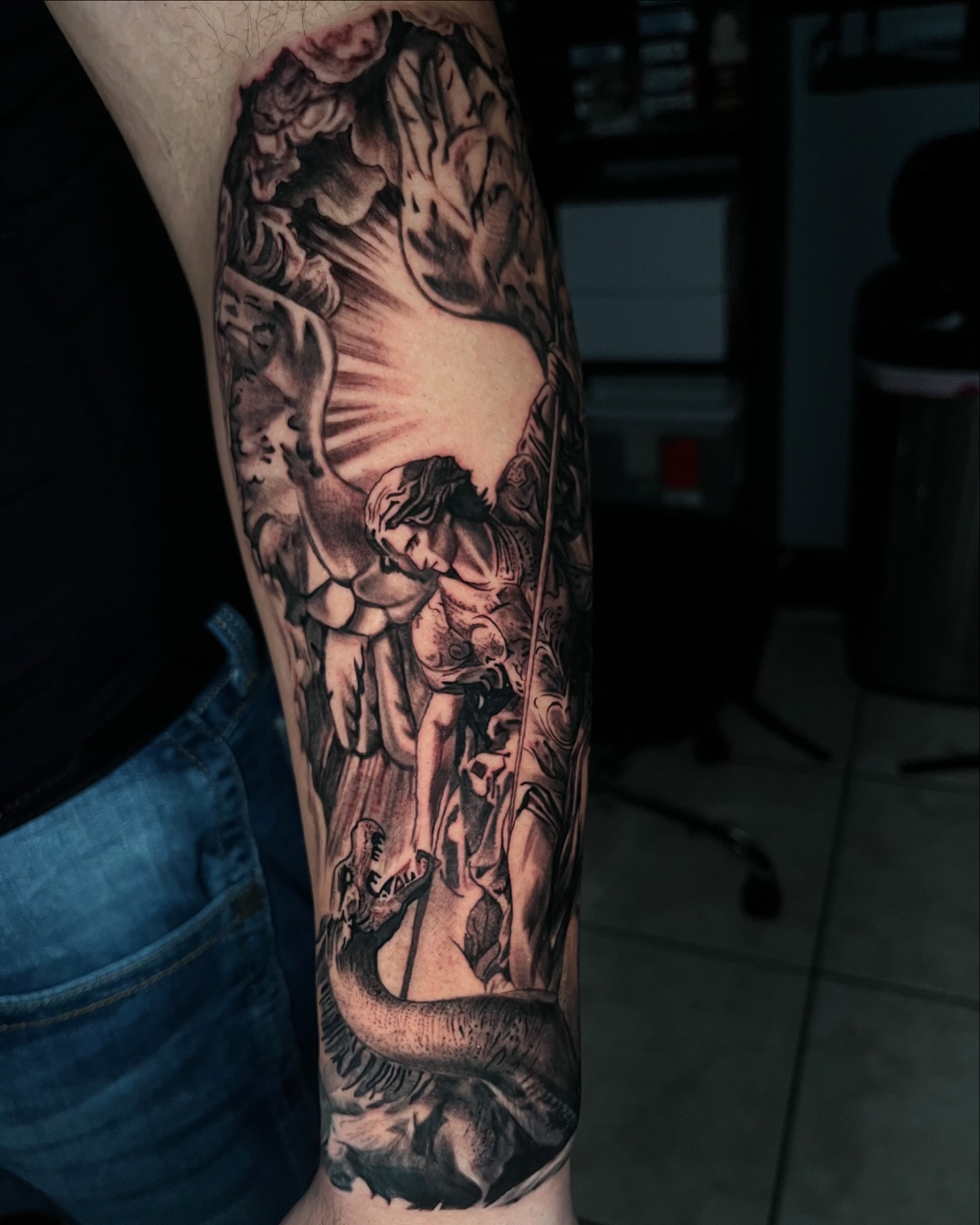 Tattoo by @tattoos_by_angiiee — black_and_grey, realism