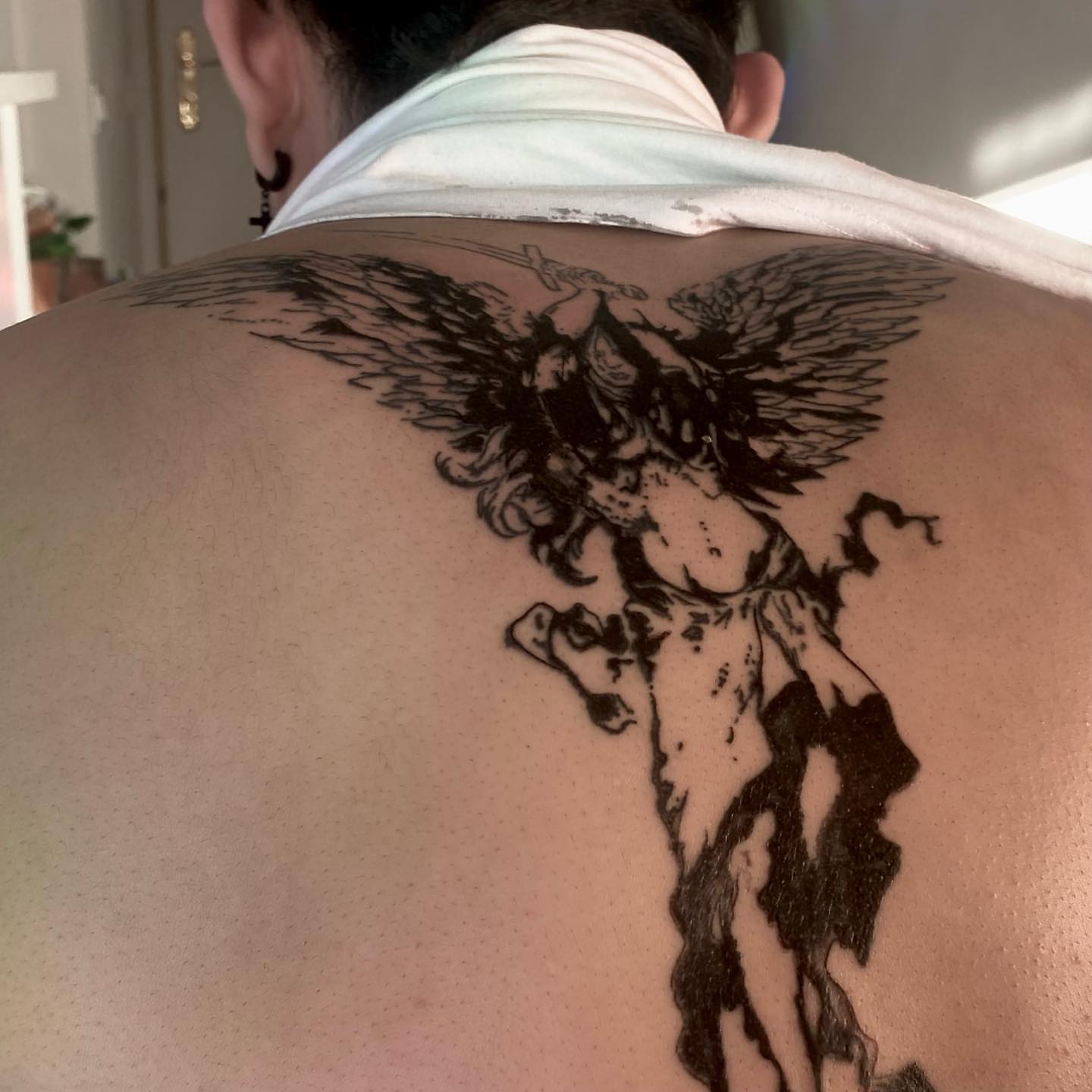 Tattoo by @sangresuciia — black_and_grey