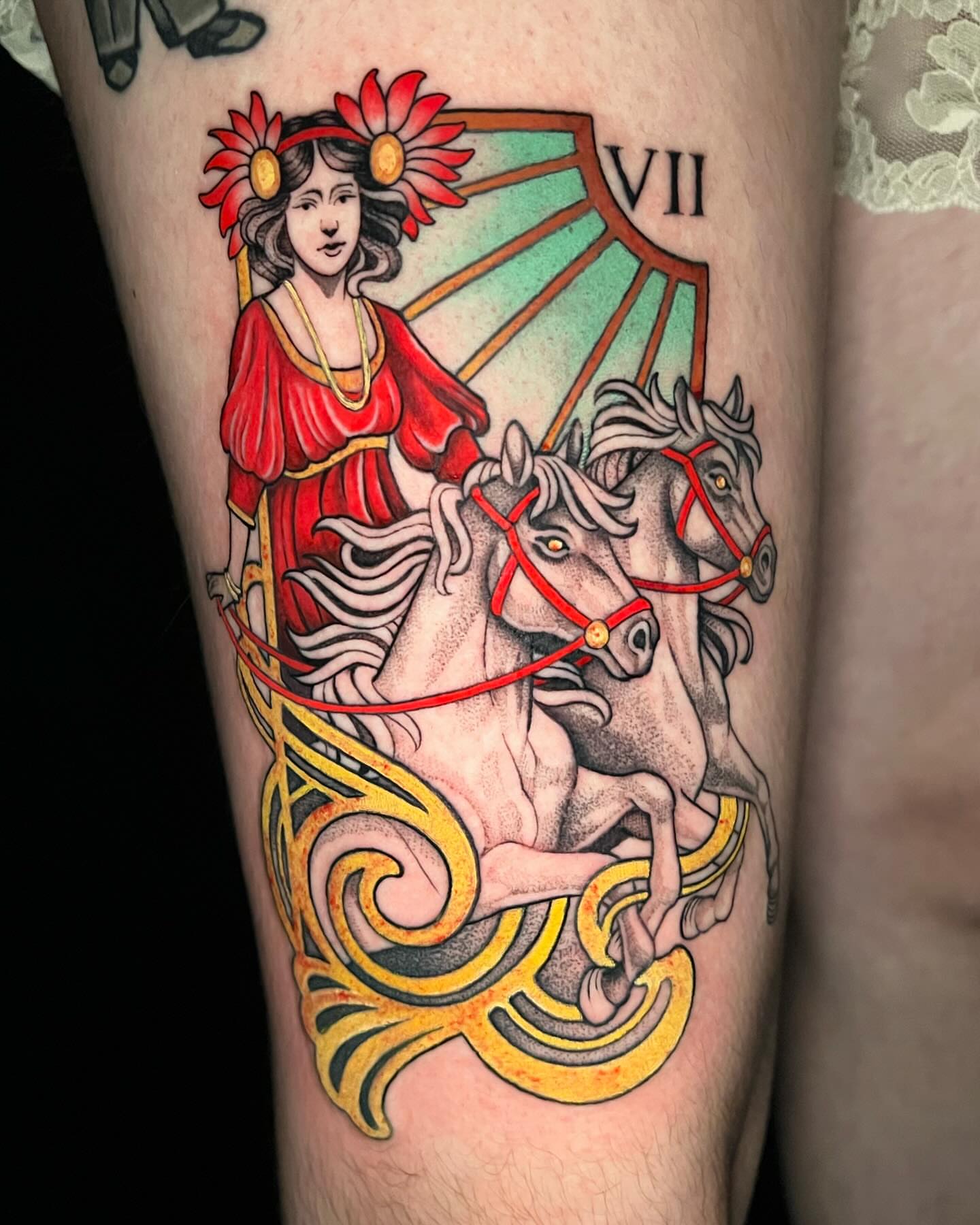 Tattoo by @lilith_tattoos — american_traditional, dotwork