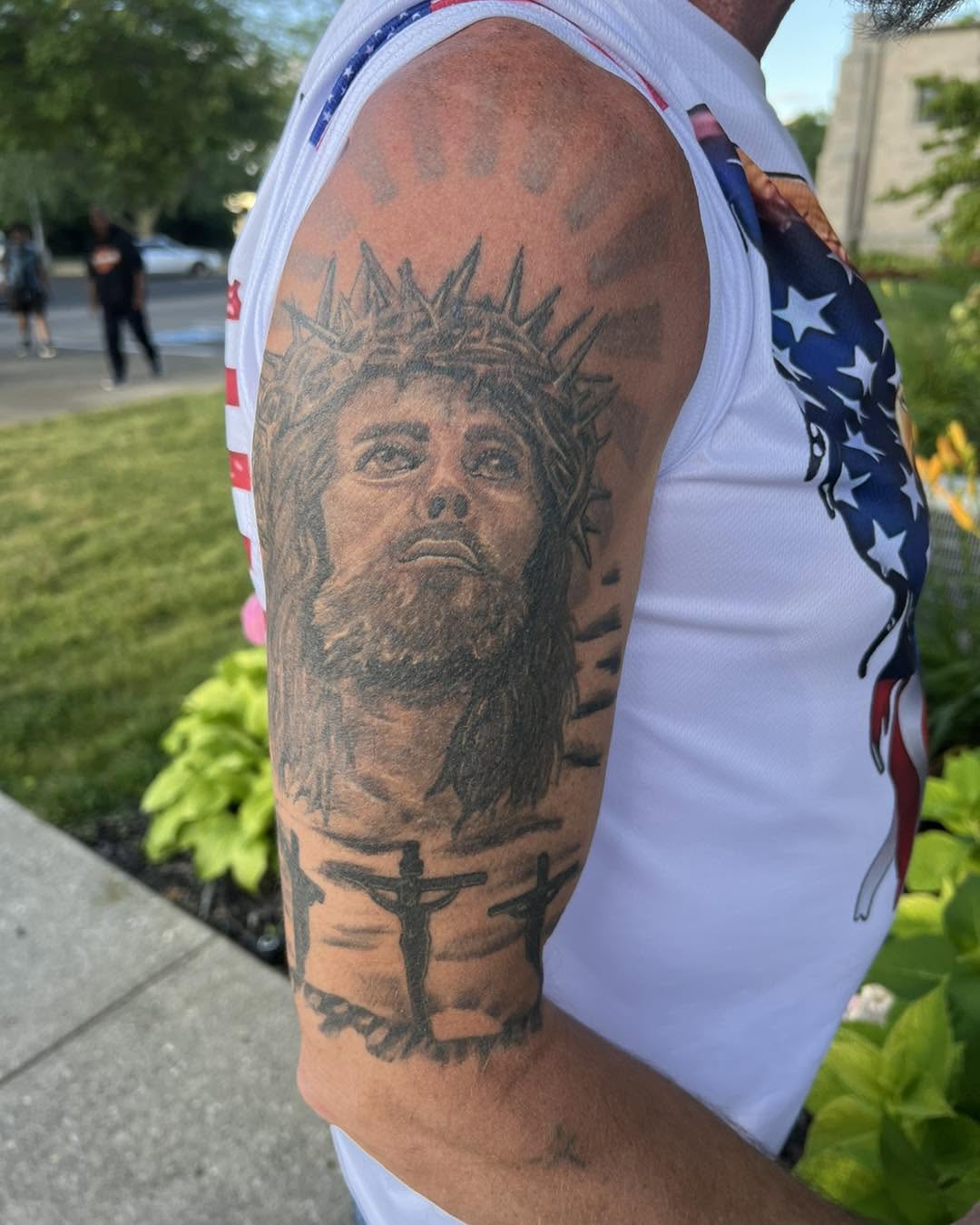 Tattoo by @forestnotttattoo — black_and_grey
