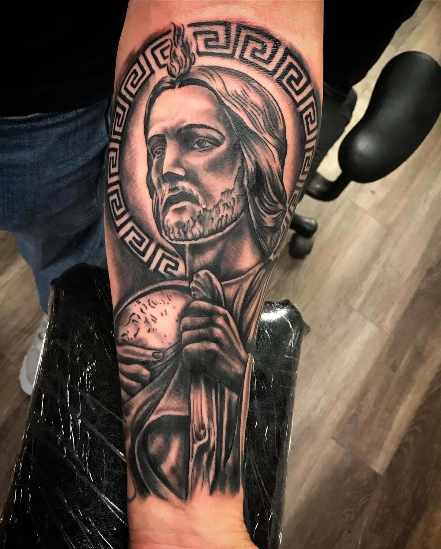 Tattoo by @toniitattoos — black_and_grey, realism