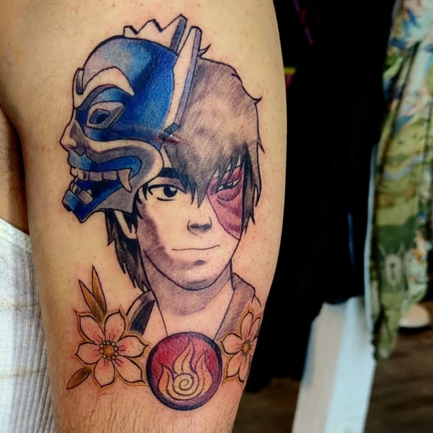 Anime character anime tattoo on the forearm by Lahel (Lay-el) Fowler