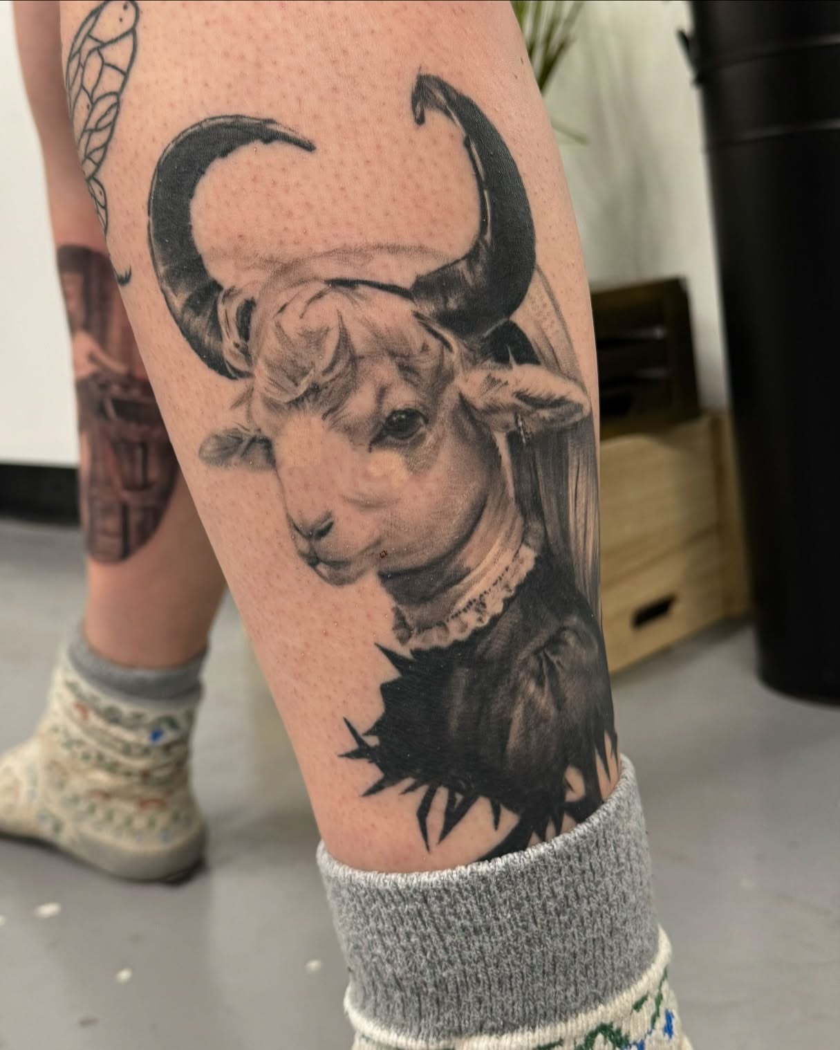 Tattoo by @mourning.tattoos — realism, black_and_grey