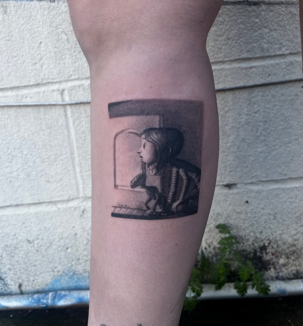 Window scene realism tattoo on the forearm by 𝖎𝖘𝖆 ✶ 𝖉𝖋𝖜 𝖙𝖆𝖙𝖙𝖔𝖔𝖘
