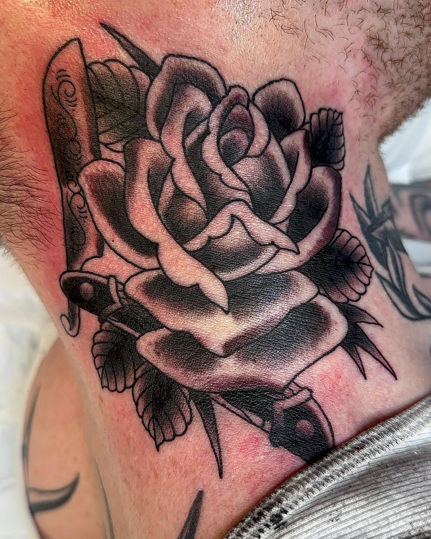 Tattoo by @codyhansontattoos — american_traditional, black_and_grey