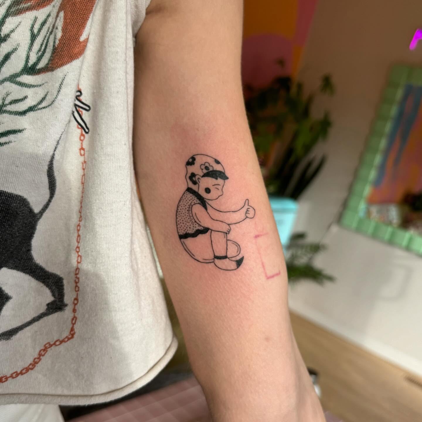 Teddy bear dotwork tattoo on the forearm by house0fsleep 💤