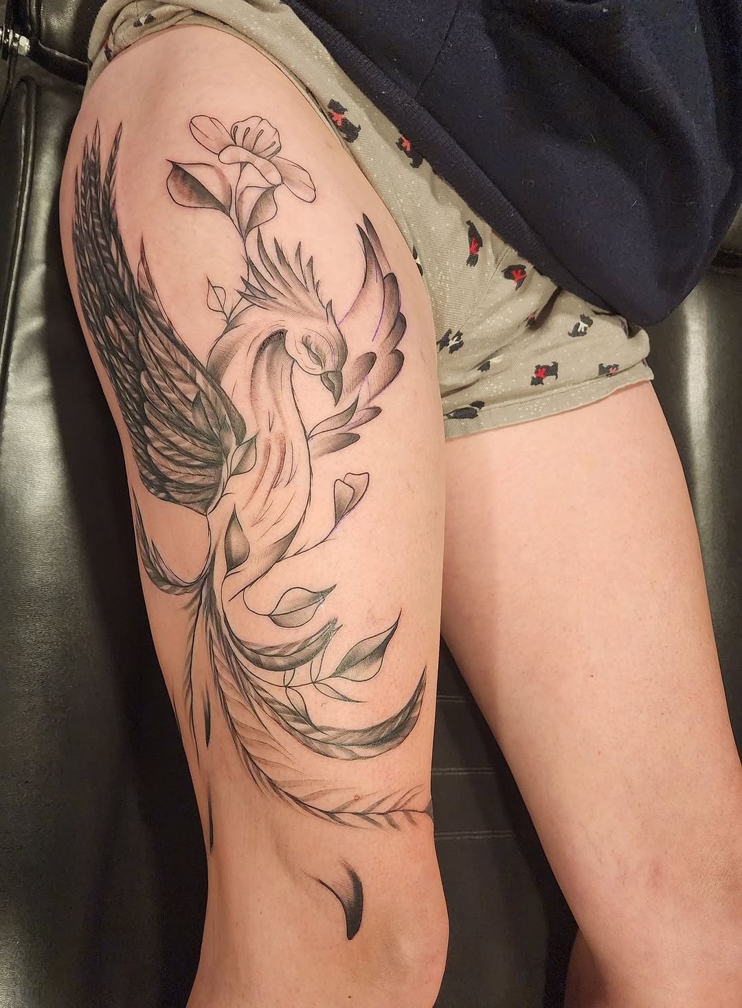 Tattoo by @boeshane — black_and_grey, fine_line