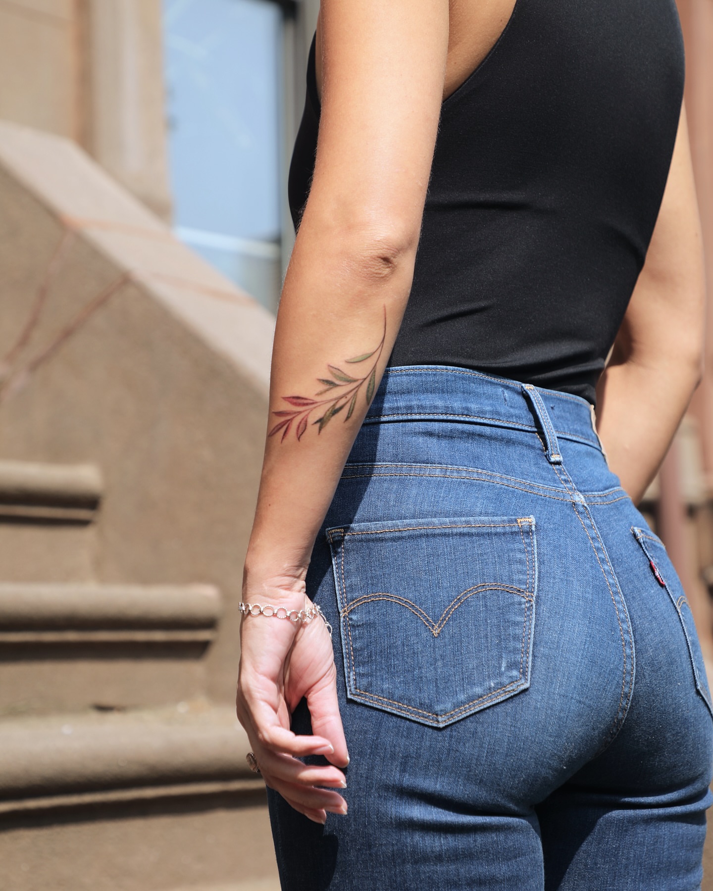 Leaf dotwork tattoo on the forearm by Diego Romay