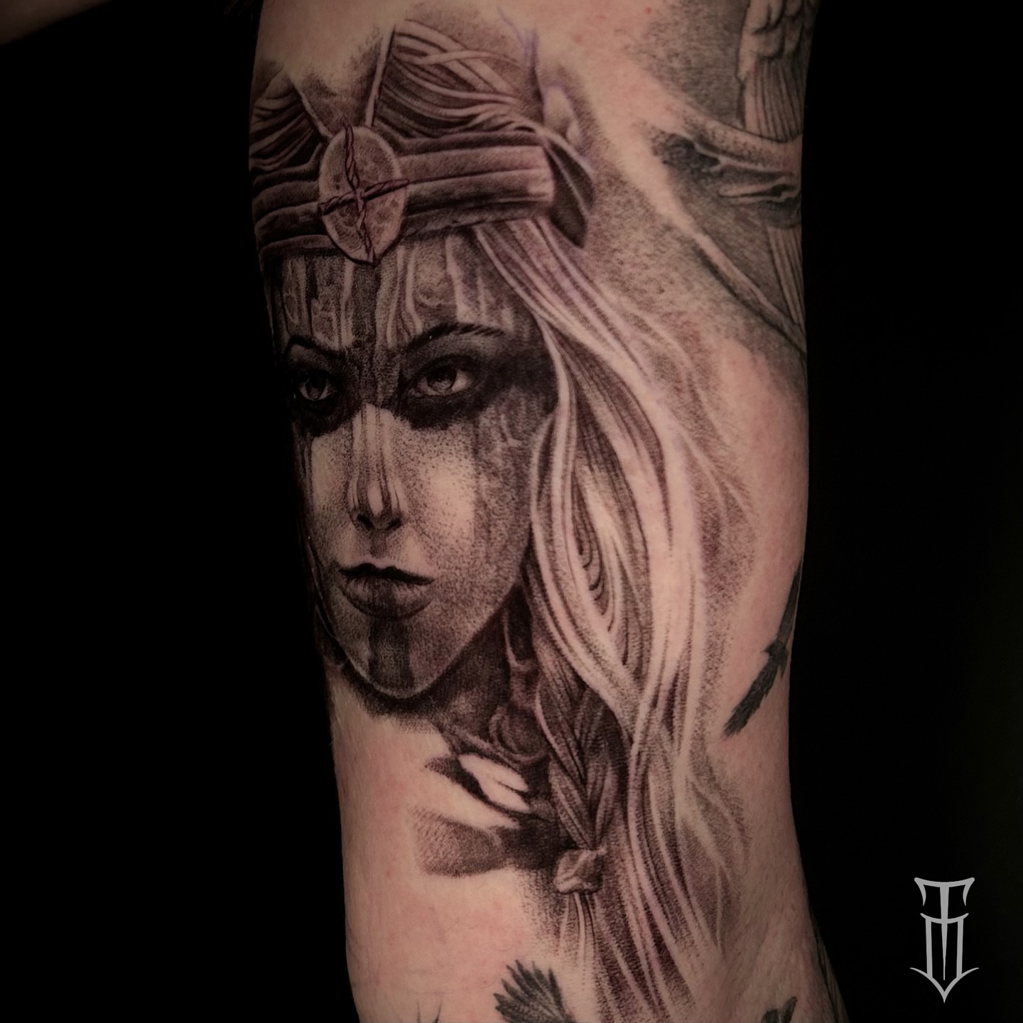 Tattoo by @shadesofpain1992 — dotwork, realism