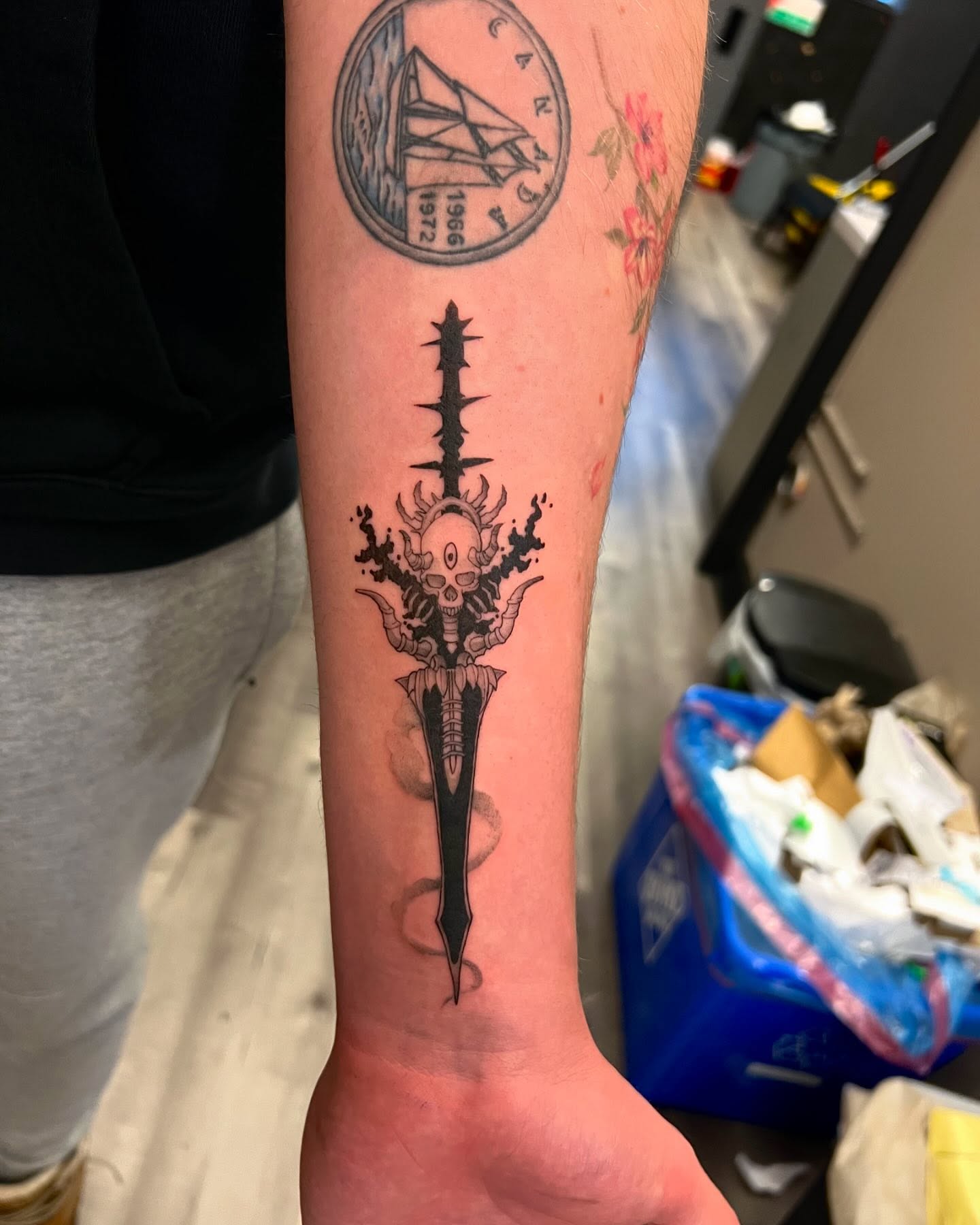 Tattoo by @makoto.tattooarts — black_and_grey
