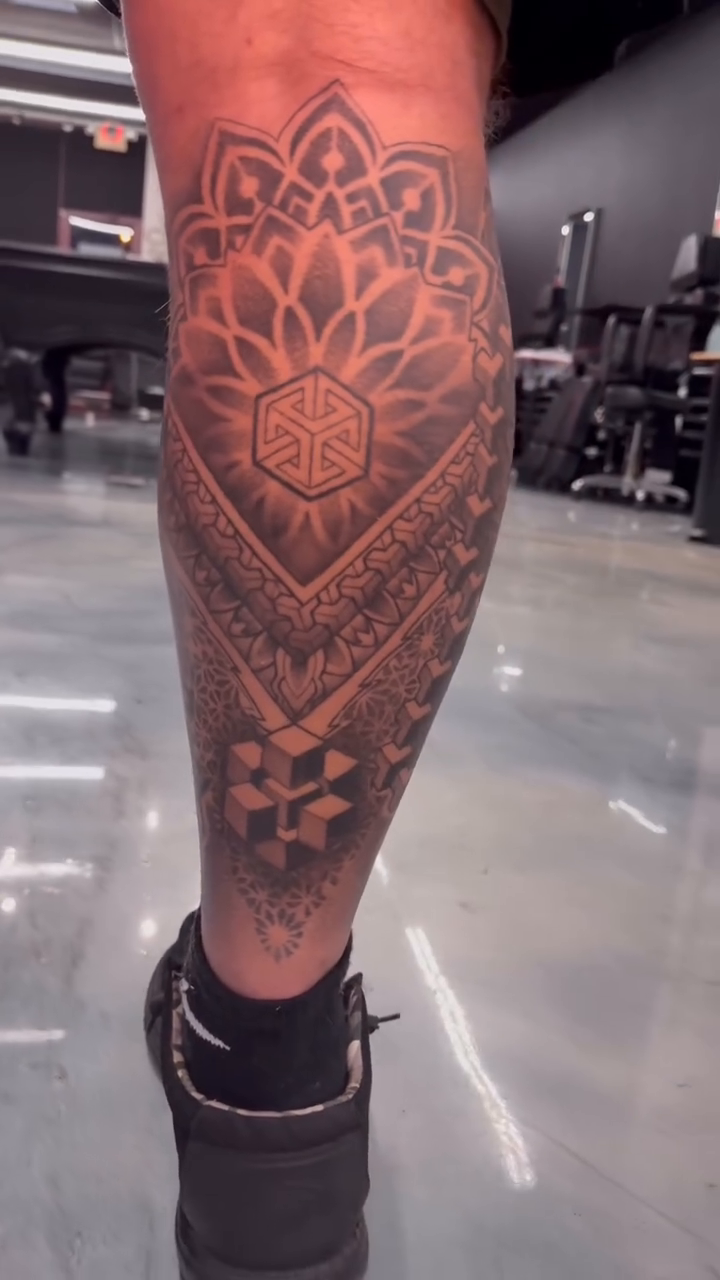 Tattoo by @dallasdiorio β geometric, dotwork