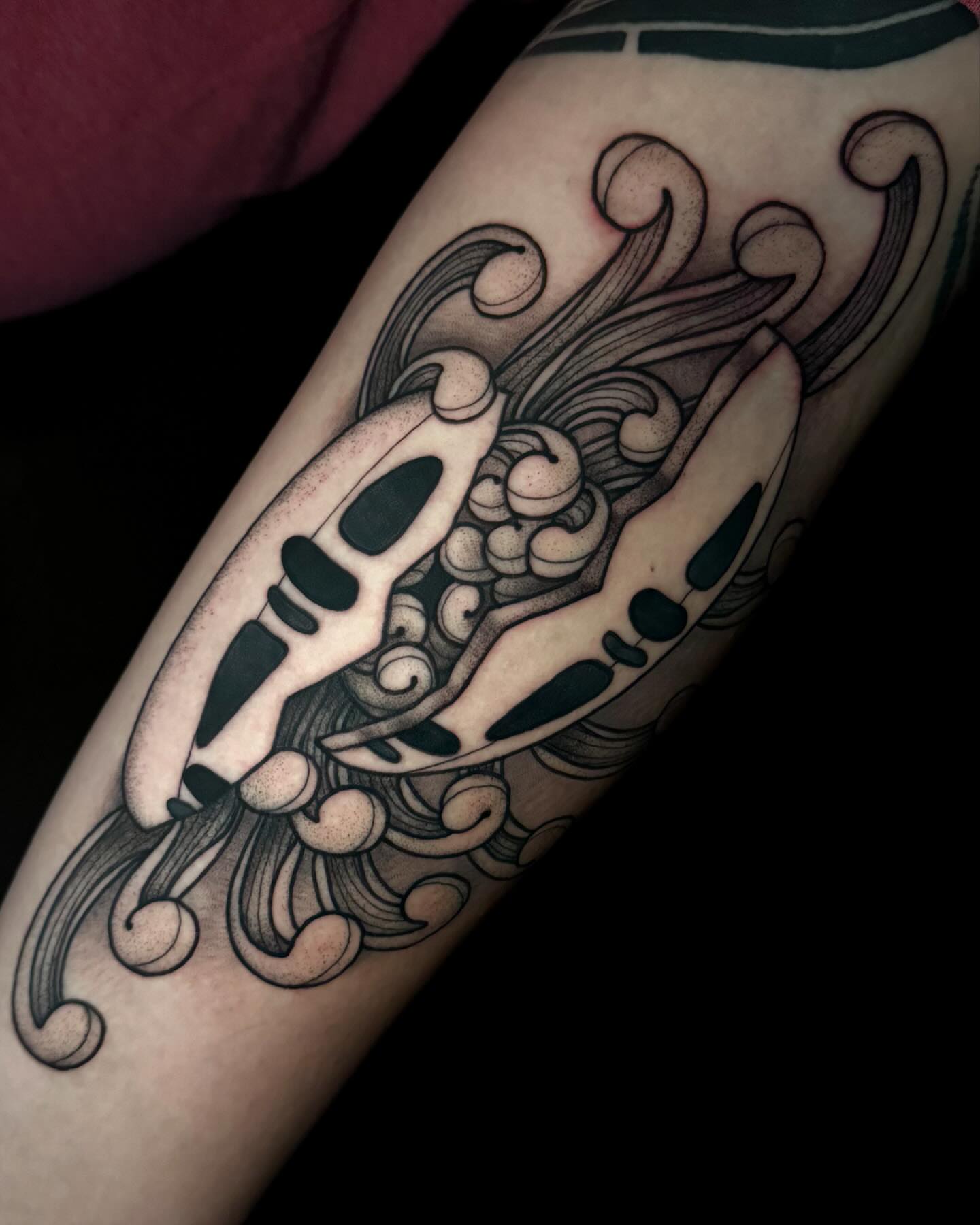 Tattoo by @ambergreytattoos — black_and_grey