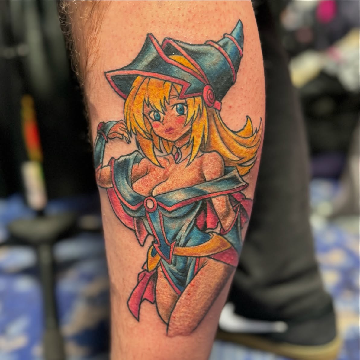 Anime character anime tattoo on the forearm by Michael James, Bronx, New York