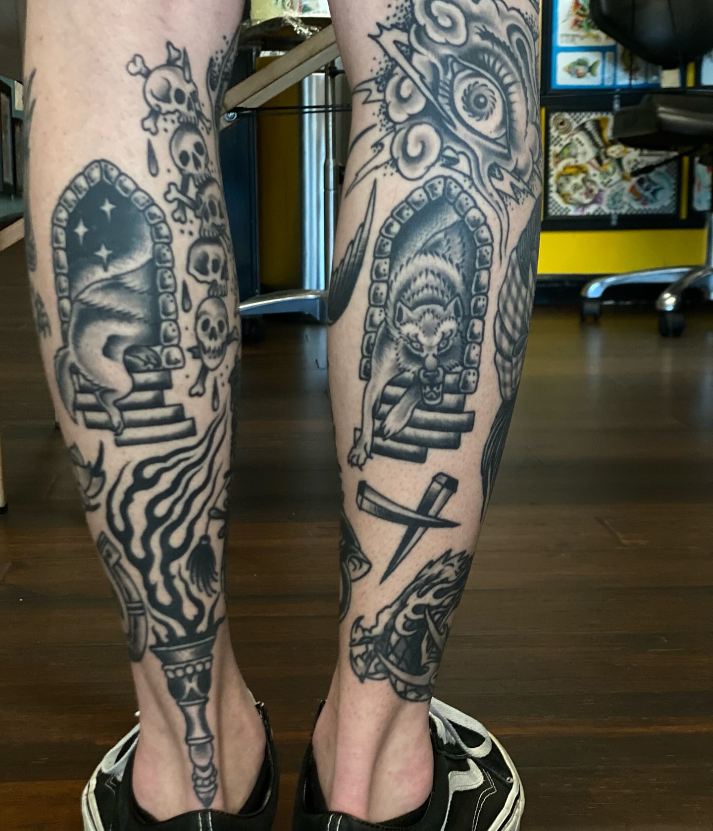 Tattoo by @andrewmammoth — american_traditional, black_and_grey