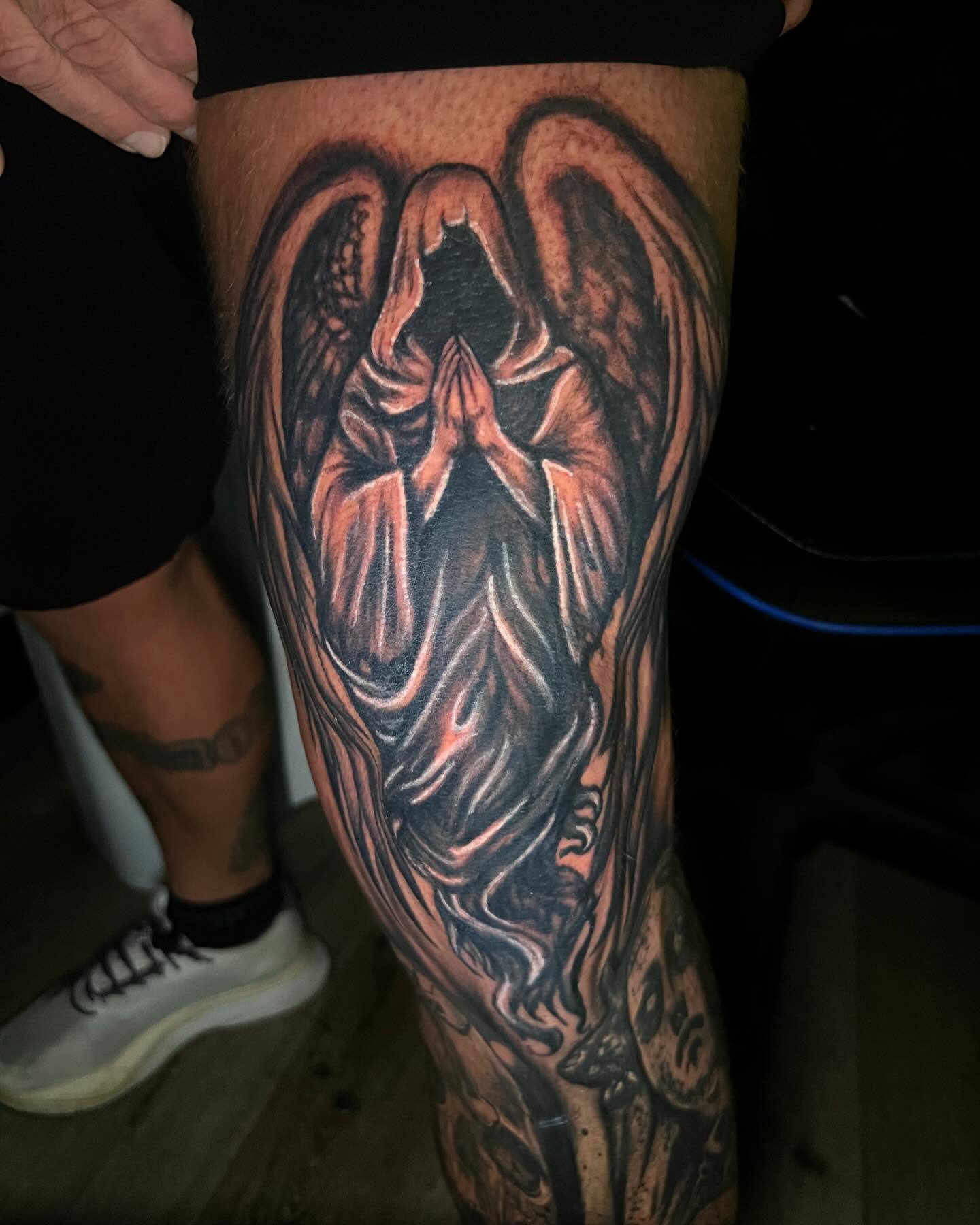 Tattoo by @burkes.body.graphic — realism, dark_realism