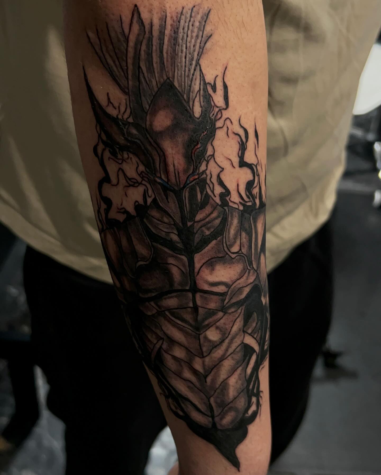 Tattoo by @deadeyetattoos — black_and_grey, geometric
