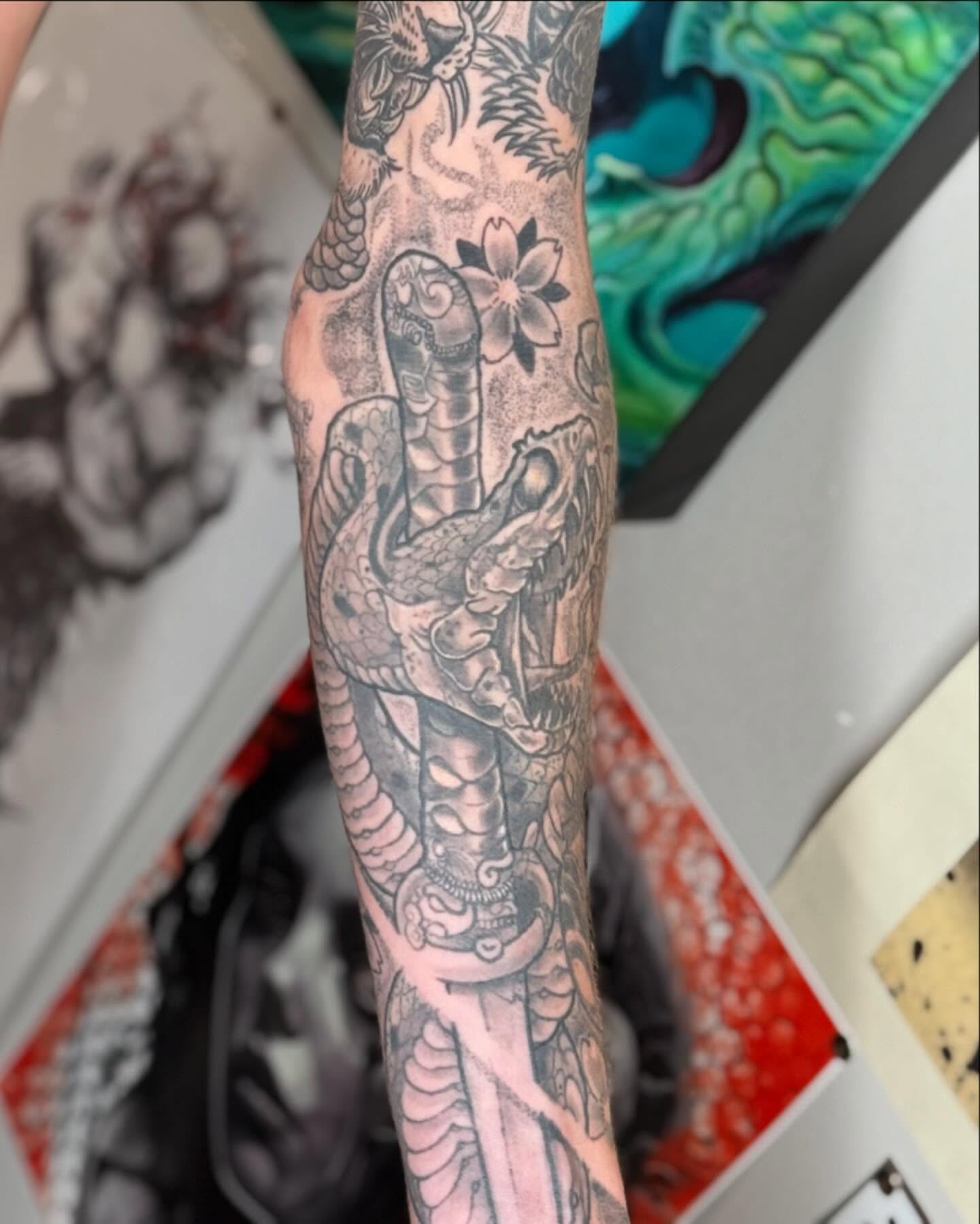Tattoo by @artjunkiedc — black_and_grey