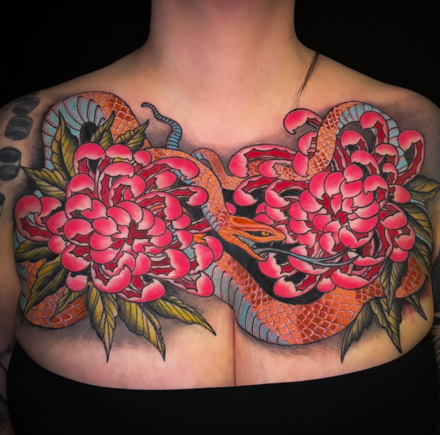 Tattoo by @tatzbyadam — american_traditional, japanese_irezumi