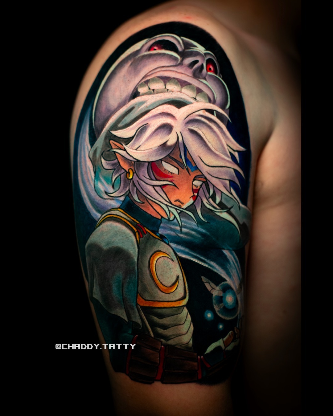 Tattoo by @chaddy.tatty — anime, illustrative