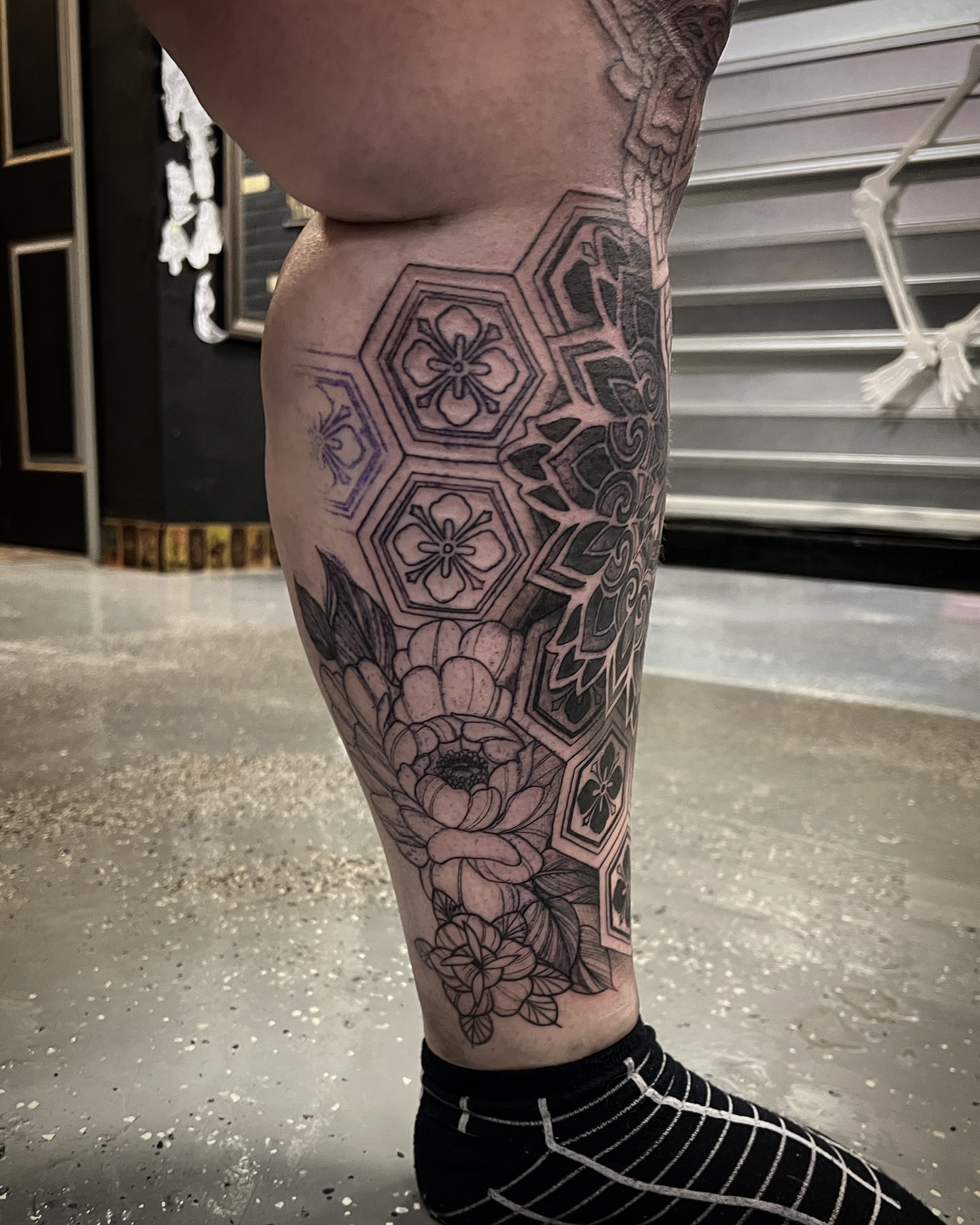 Tattoo by @katrina_oke — geometric, black_and_grey