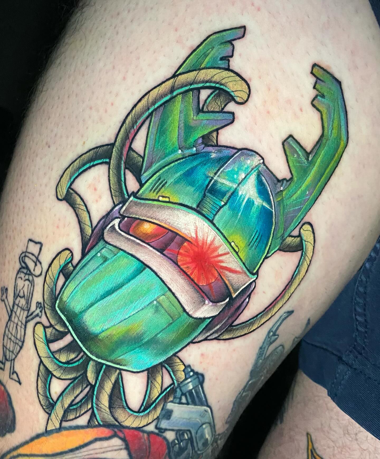 Tattoo by @art_by_dropkickdan — geometric, illustrative