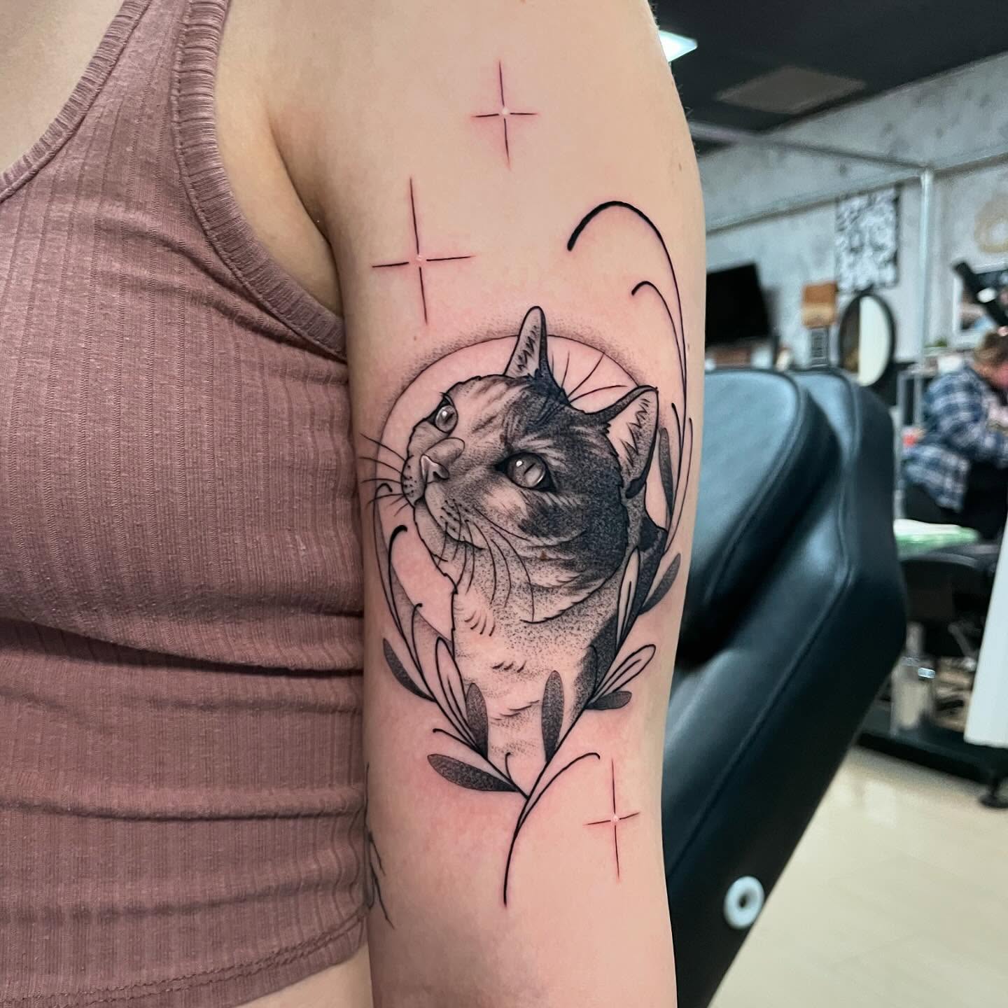 Tattoo by @chromaticsauce — realism, dotwork
