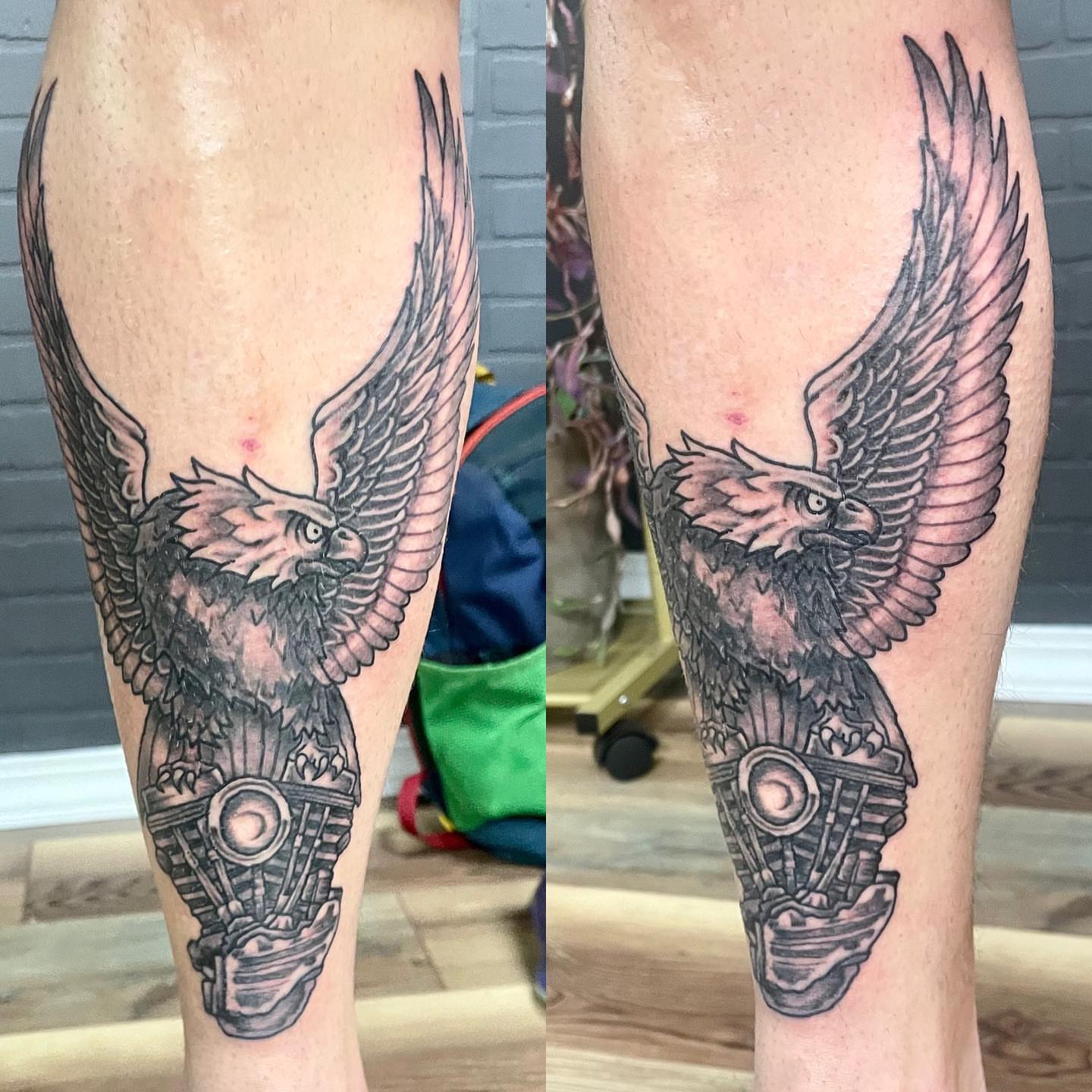 Tattoo by @duggernautt — black_and_grey