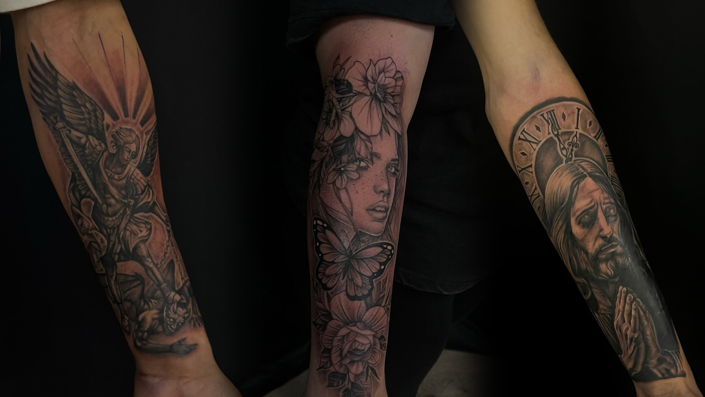 Tattoo by @_inkplug — black_and_grey, realism