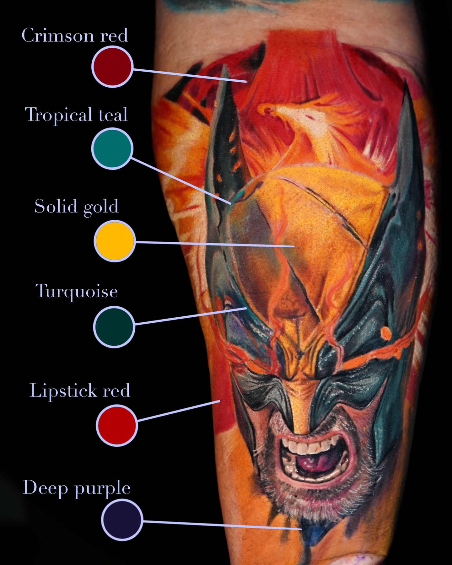 Wolverine realism tattoo on the forearm by Davier Del Castillo