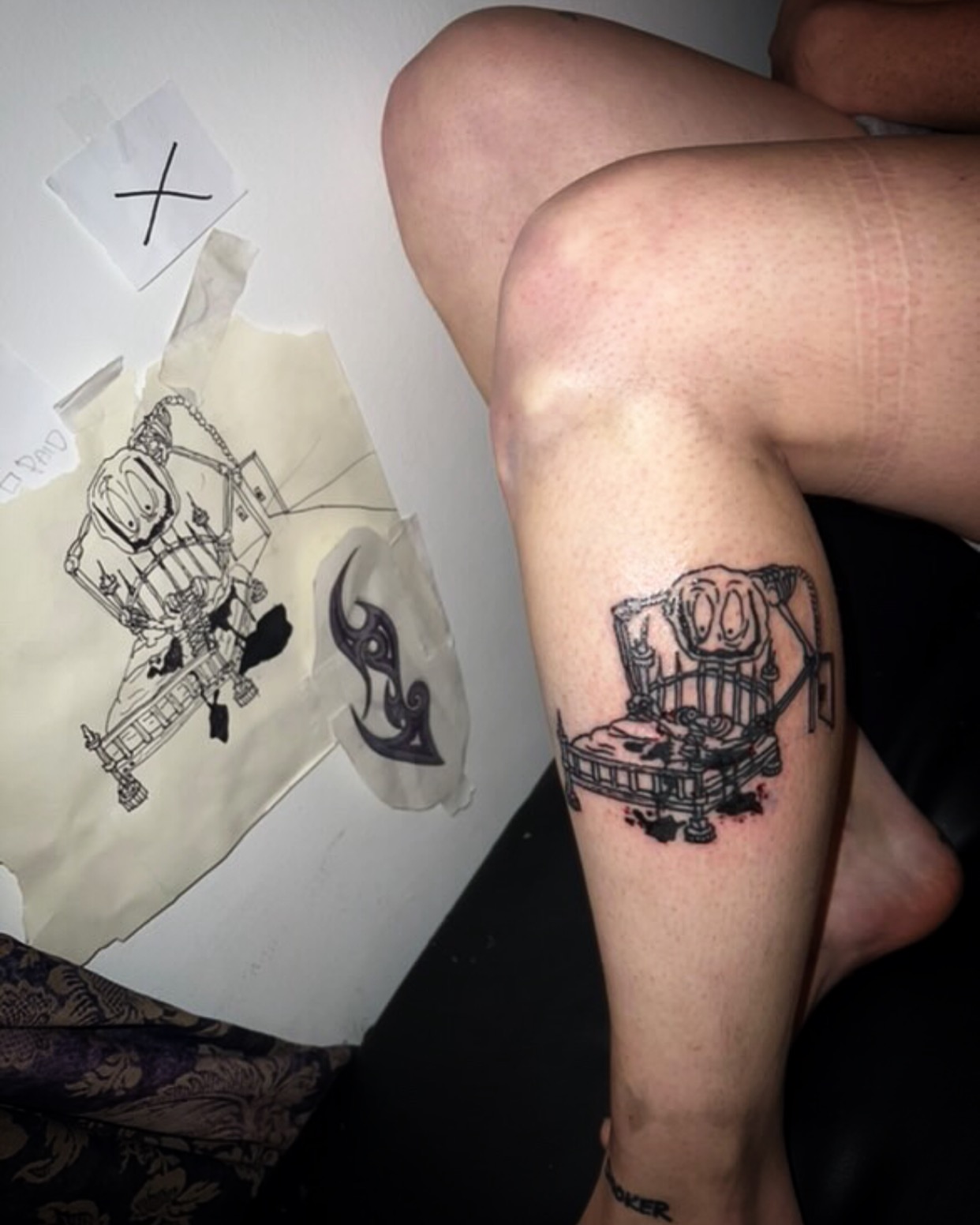 Tattoo by @hurtyoumore — black_and_grey
