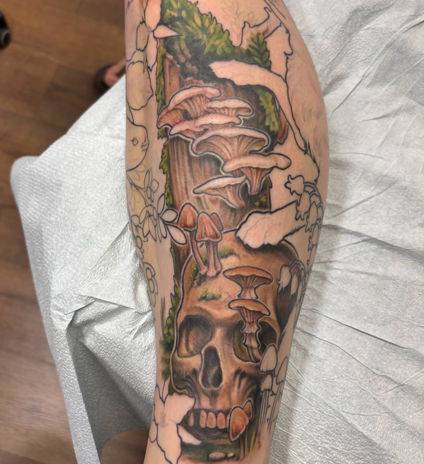 Tattoo by @lockejessmonster โ realism, dotwork