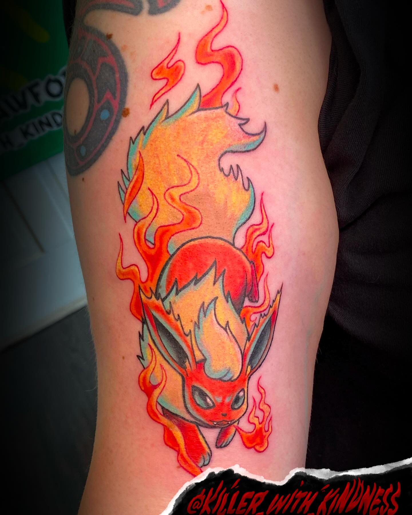 Tattoo by @killer_with_kindness — dotwork, anime