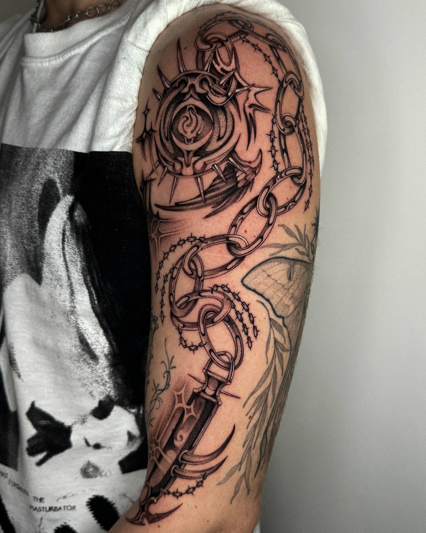 Tattoo by @ellafromhella — black_and_grey, geometric