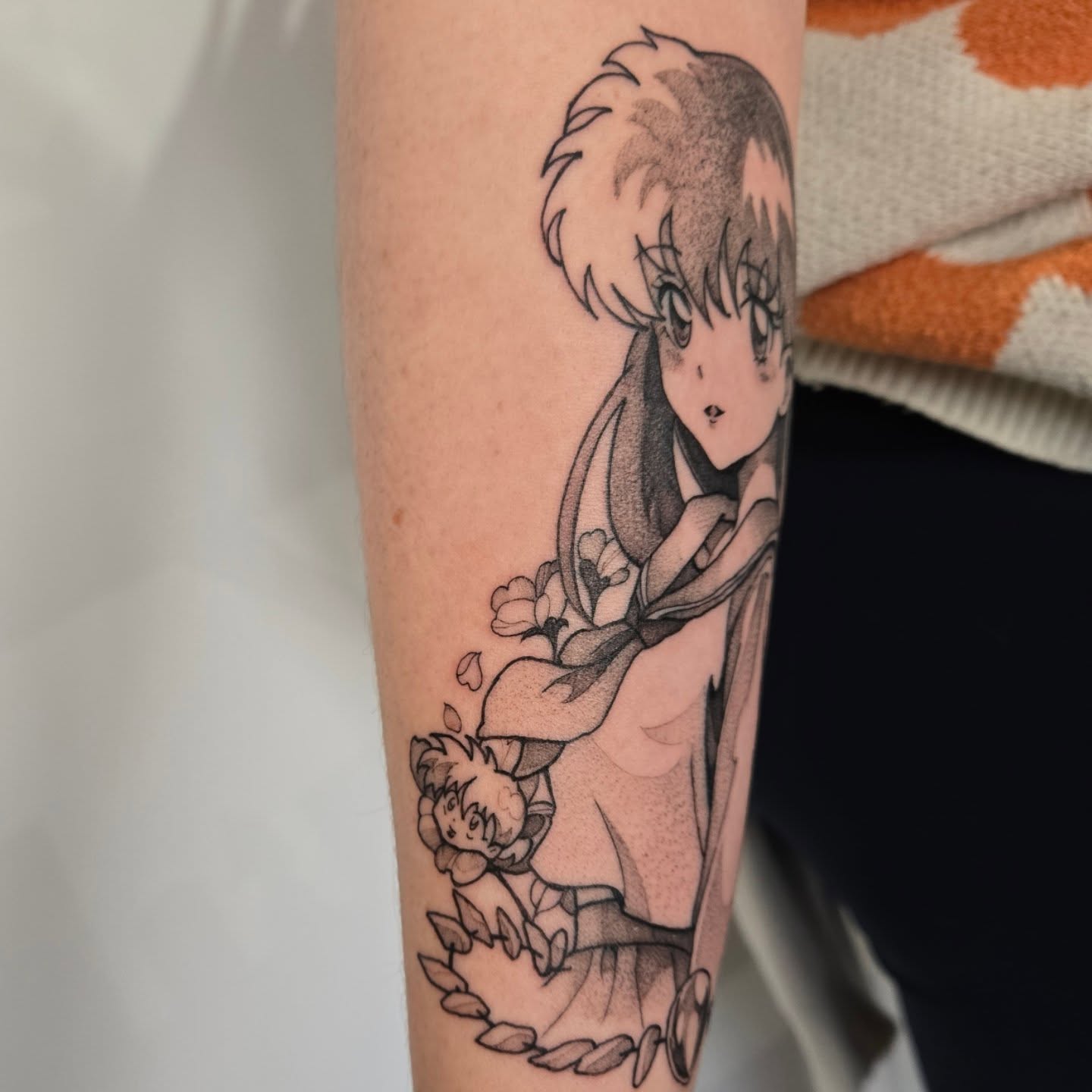 Tattoo by @savshimi — dotwork, anime