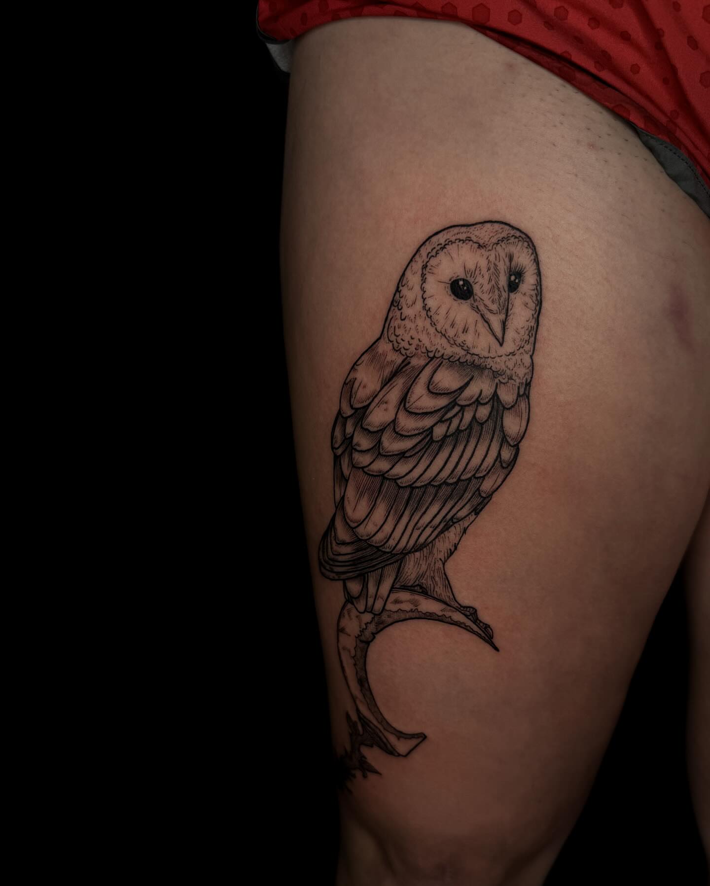 Tattoo by @faunawitchtattoo — black_and_grey
