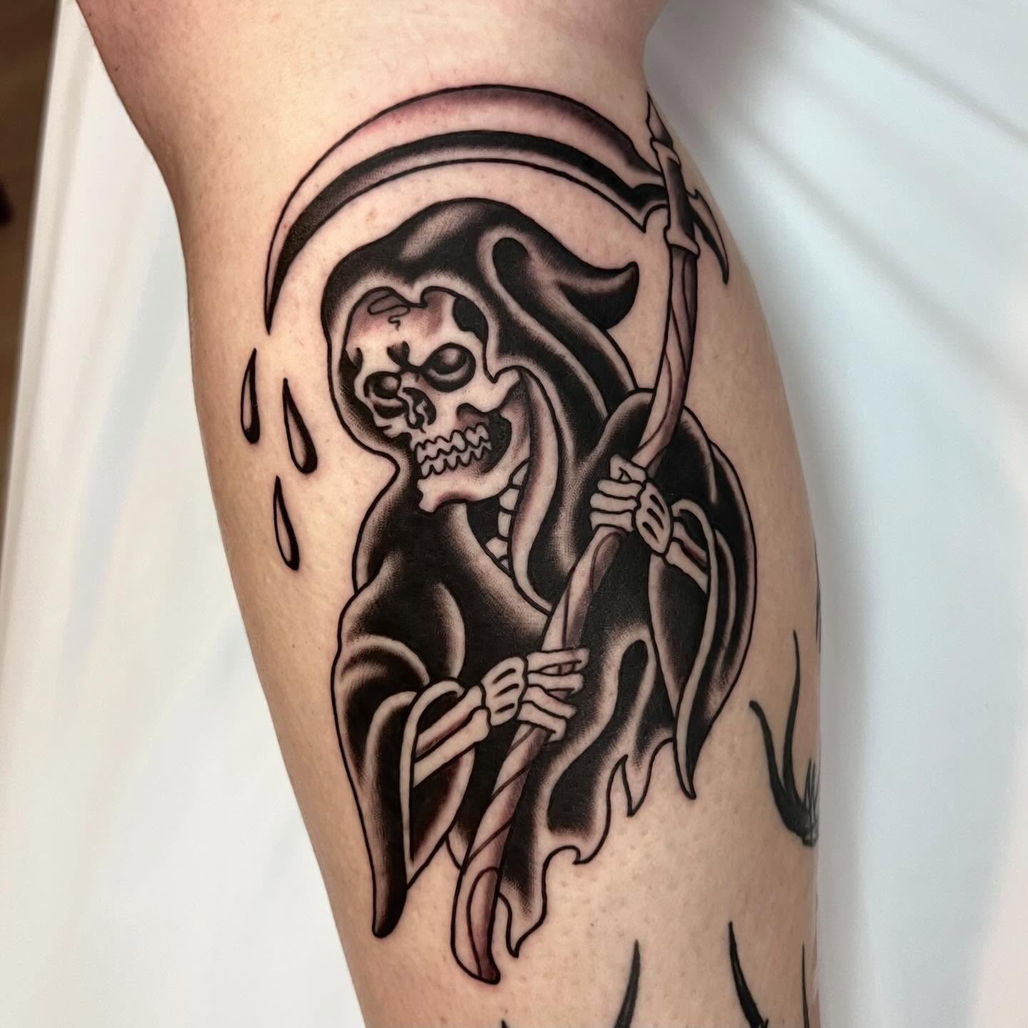 Tattoo by @brandontattoos — black_and_grey