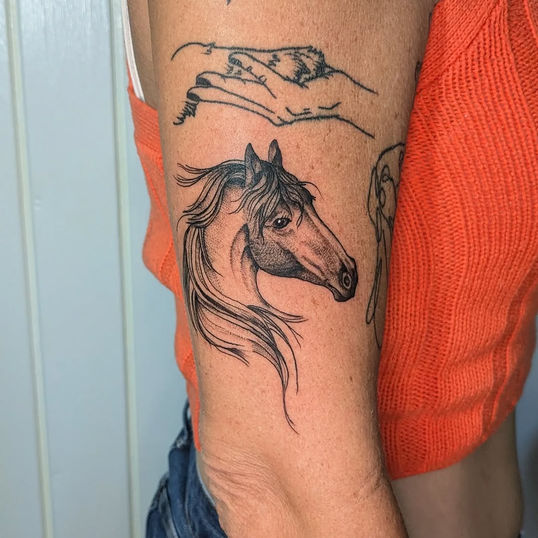 Tattoo by @jazihnotattoo — realism, dotwork