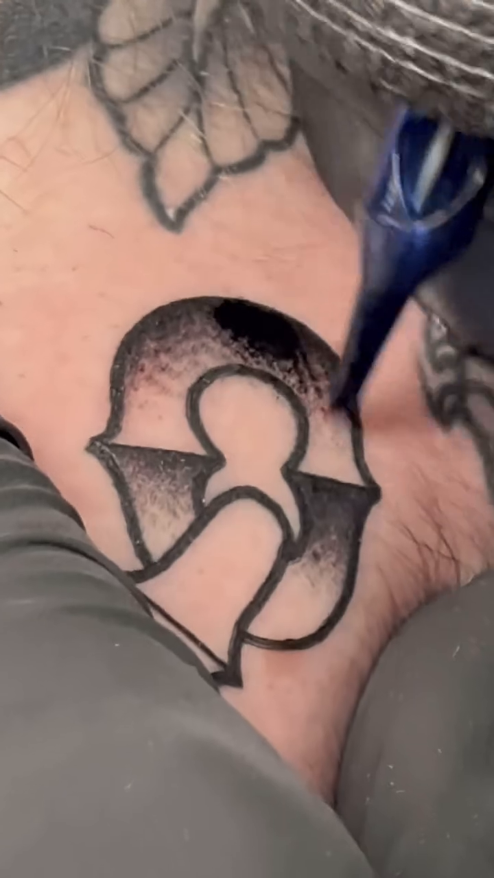 Keyhole American traditional tattoo by Jeff Reindel
