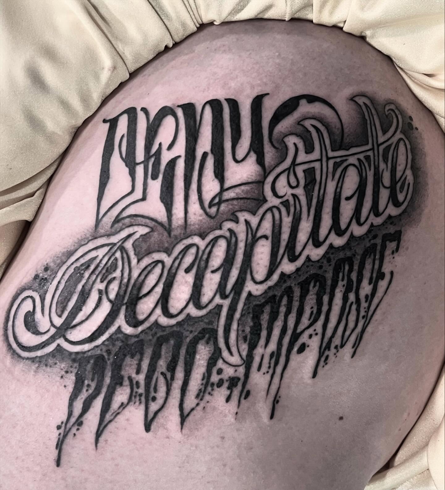 Tattoo by @la_ciscolita — lettering_script